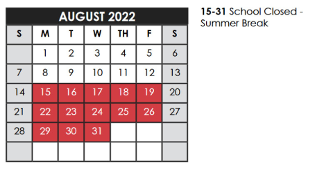 Aug 2022 calendar