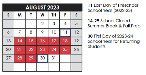 Aug 2023 Calendar
